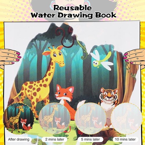 3-Pack Reusable Water Coloring Books for Toddlers - Fun Travel Toys - Picture 6 of 10