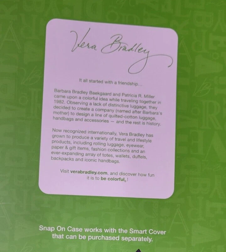 New Vera Bradley Snap On Hard Shell Case for iPad 2 & 3. Va Va Bloom. NIB - Image 3 of 4