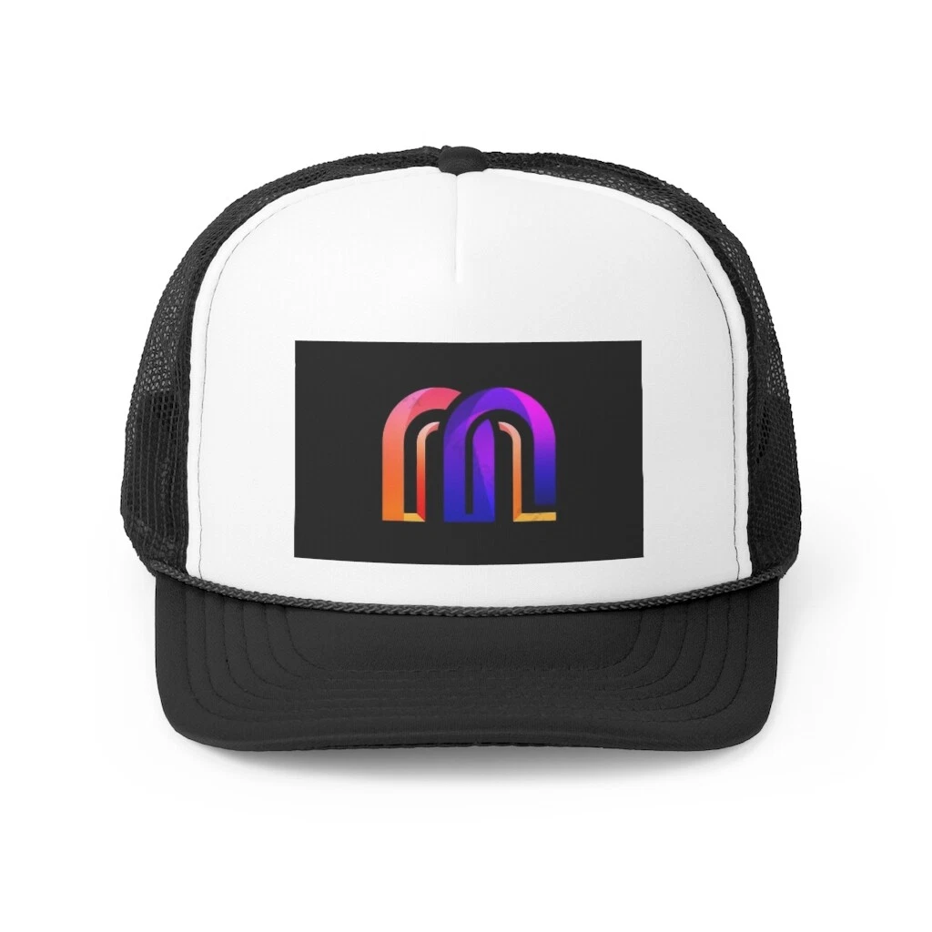 MarvelLuxury Trucker Cap Black White Outdoor Breathable Hat Vacation Fashion Cap