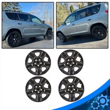 4 Black For Toyota RAV4 2006-2012 17" Wheel Skins Hub Caps Full Rim Skin Covers