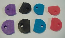 LOT OF EIGHT ASSORTED COLOR KEY IDENTIFIER CAPS IDENTIFICATION FOR KEYS