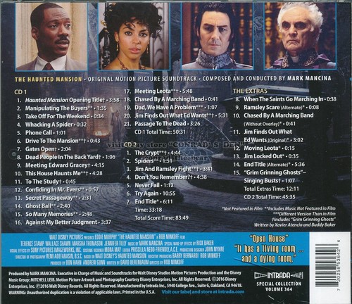 Mark Mancina "THE HAUNTED MANSION" score Intrada Ltd 2CD sold out - Picture 2 of 2