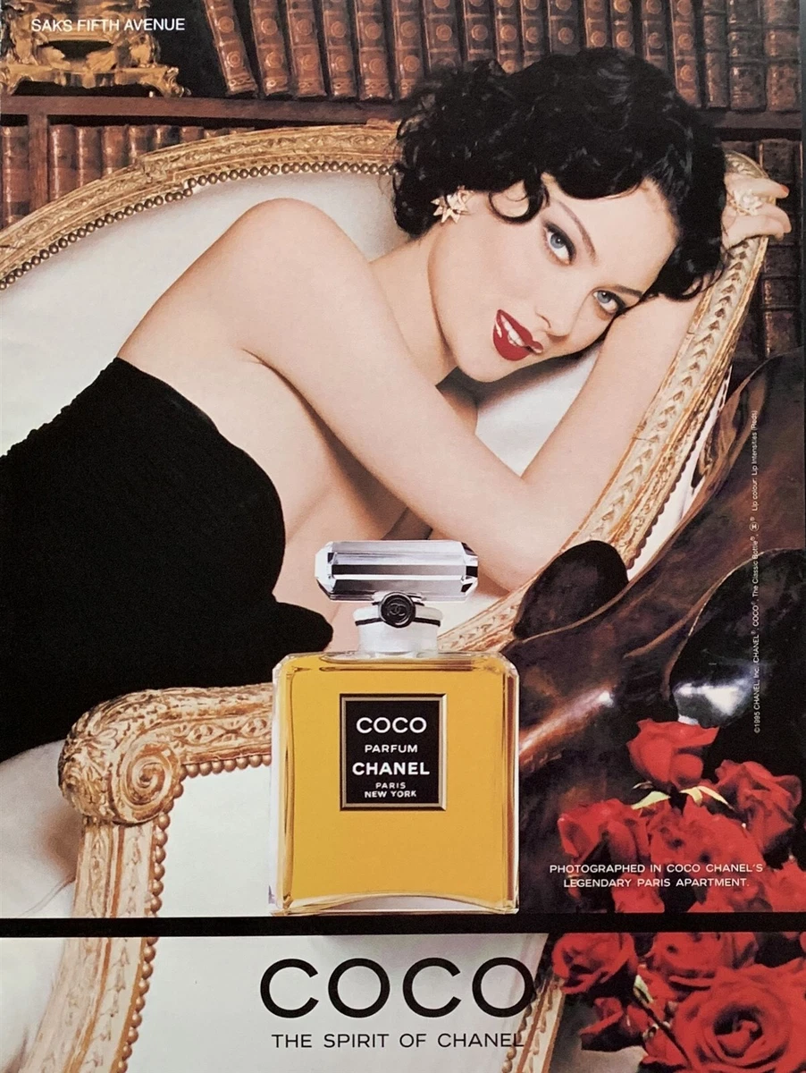 1996 CHANEL Coco Perfume Photo in Coco Chanel Legendary Paris Apartment  PRINT AD