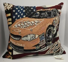 Nascar #20 Tony Stewart, Fabric Throw Pillow Décor, W 16" x L 16"