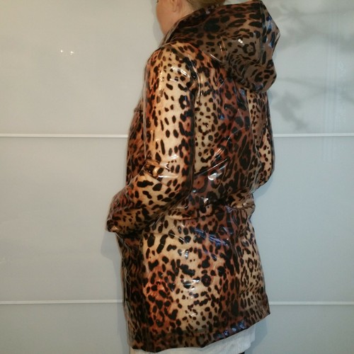 DKNY✯Giacca di vernice✯S✯Giacca antipioggia✯Cappotto di vernice✯Trenchcoat✯Raincoat✯Giacca✯Vinile✯Lacca✯PVC - Foto 4 di 11