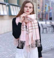 Sciarpa Da Donna Sciarpone Scialle Rosa Cipria Morbida Stola Invernale 90258