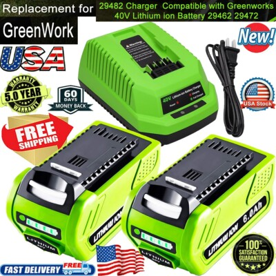 #ad OEM 40V Battery Charger 29482 For Greenworks 40V Battery 29472 29462 29252 22272 $159.00