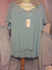 WISHBONE BLUE FLOATY, DIPHEM TOP, SIZE 16 rrp £65