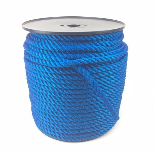 8mm Royal Blue 3 Strand Floating Multifilament Softline Rope - Various Lengths - Picture 2 of 6