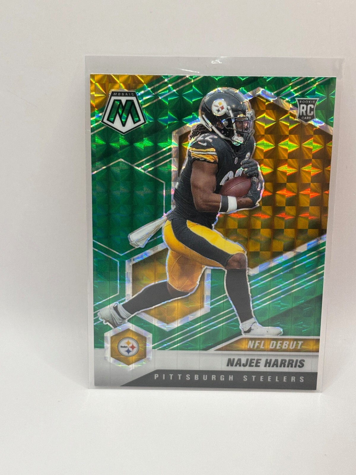 2021 Mosaic Football Green Prizm Najee Harris #252 Parallel NFL Debut Rookie RC