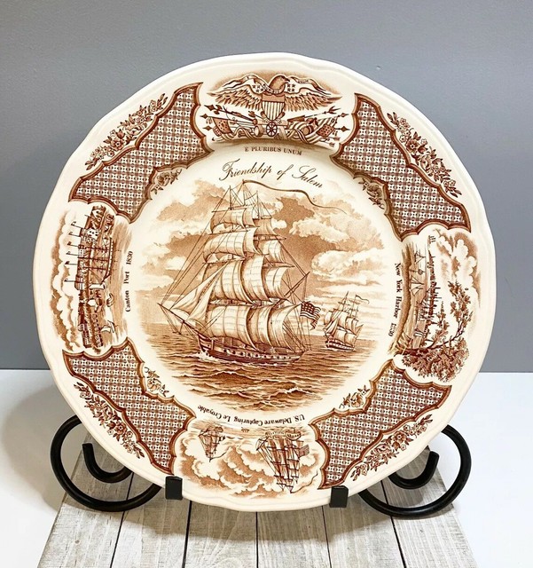 The Friendship Of Salem Plate Alfred Meakin Staffordshire England Fair