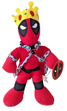 Marvel Good Stuff Deadpool Royal King Plush Toy Large  14 inch NWT