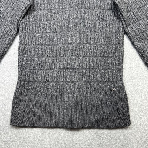 Lacoste Cowl Neck Tunic Sweater Gray Wool Cashmere Blend Soft Cozy Pullover - Picture 4 of 16