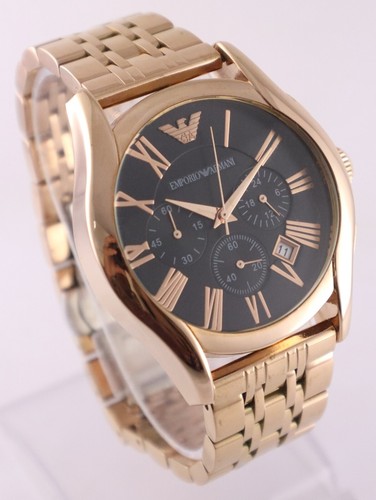 Luxury Armani Quartz Men Chronograph Black Dial 'Date' Great Working Wristwatch - Picture 5 of 8