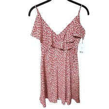 NWT BAILEY 44 RED FLORAL FLOWERS RUFFLE SUN DRESS SIZE 0 SUNDRESS REVOLVE