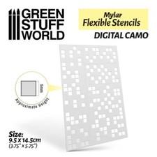 Flexible Stencils - DIGITAL CAMO 5mm - plastic, painting, airbrush, diorama