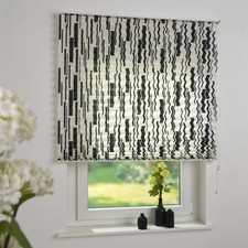 Plissee Jalousie Jalousette Faltrollo Grafik Fenster Tür 120x175 cm schwarz/weiß