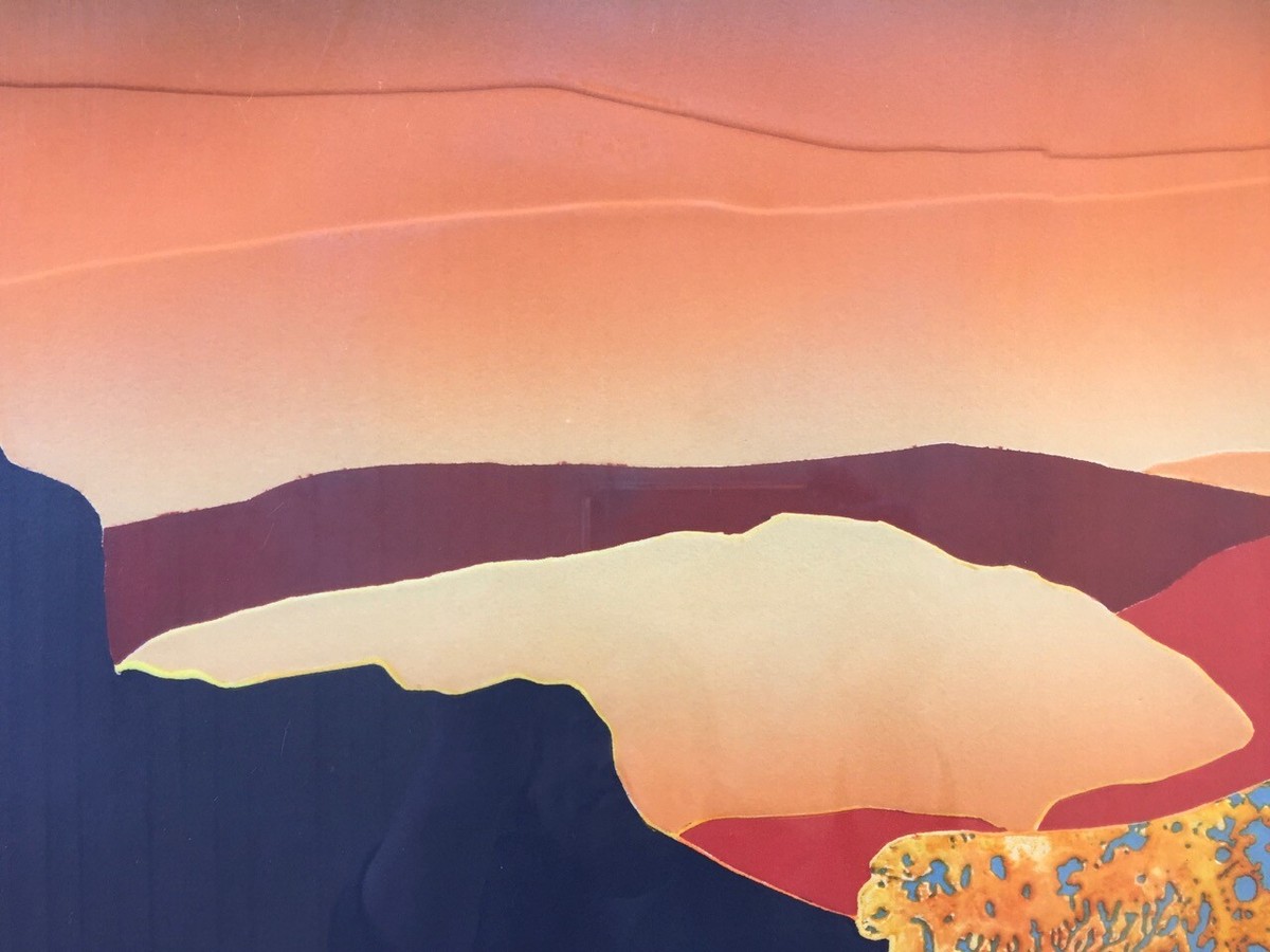 PAT GREENWALD Signed Lithograph WESTWARD Abstract Modern Color