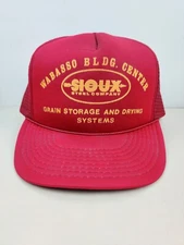 Vtg Sioux Steel Co Farm Trucker Hat Snapback Cap Vintage New