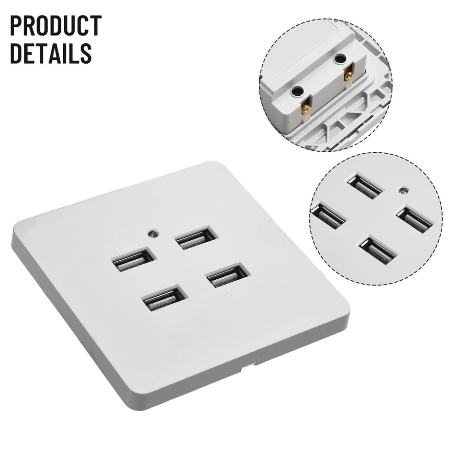 High Quality Wall Outlet with Four USB Ports and Overvoltage Protection
