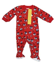 *NWT* Unisex Amazon Essentials 6m Red Winter Print Footed Pajama #36y64