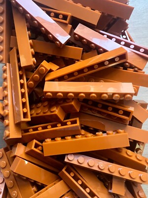 LEGO dunkelorange Stein 1 x 8 (3008) neue Teile - kostenlose Post - wählen Sie Ihre Menge