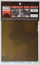 Scale Motorsport 1/20 Black / Bronze Carbon Fiber Twill Weave Decal Sheet 1120