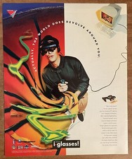 1995 Virtual I-Glasses Immersive Computer PC Gaming 90s Print Ad