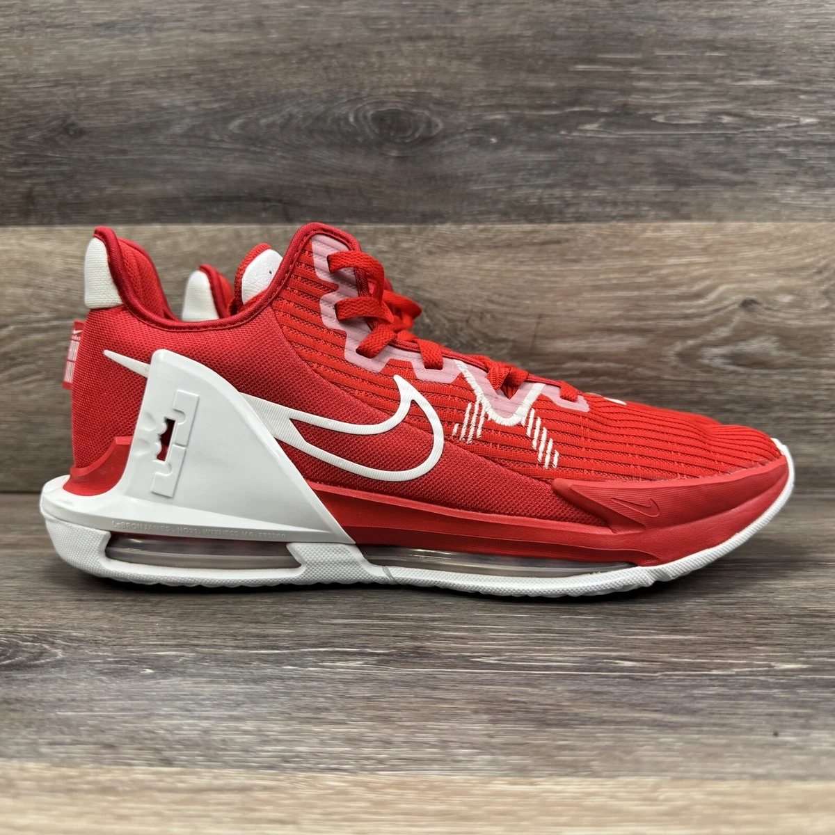 NIKE Lebron Witness 6 TB Mens 8.5 Red White Basketball Shoes Sneakers DO9843-600 Nike LeBron Witness 6 (Team) Basketball Shoes - DO9843-600  main image 3