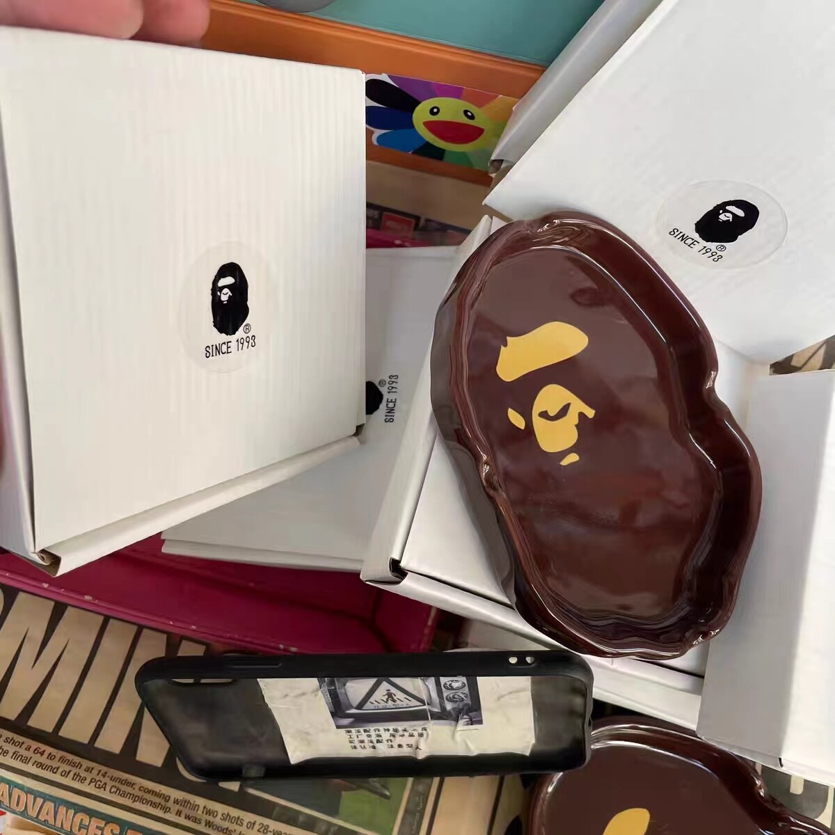 A BATHING APE APE HEAD ASHTRAY Brown Auth from BAPE | eBay