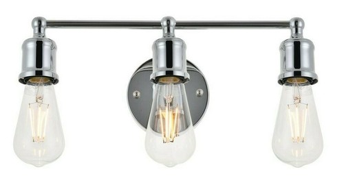 Wall Sconce Light Fixture Chrome Industrial Dining Room or Bathroom Vanity 15" - Picture 8 of 12