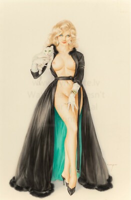 ALBERTO VARGAS Pin-up Poster or Canvas Print ''I Never Go Out with Married Men''