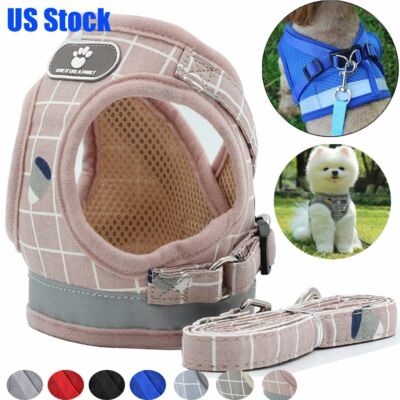 Mesh Padded Soft Puppy Pet Dog Harness Breathable Comfortable Many Colors S M L
