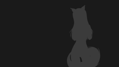 Anime holo spice wolf girls minimalism simple background Custom Gaming Mat Desk