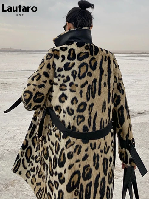 Long leopard print coat store