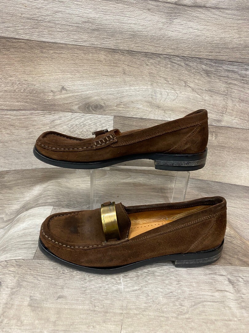 Preloved Ladies RUSSELL&BROMLEY Brown Real Leather loafers size 5.5