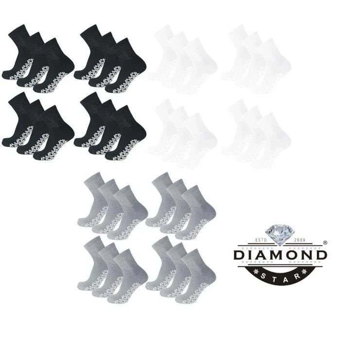 Wholesale Mens Ankle Gripper Non Skid Diabetic Socks Non Binding Loose Fit Top - Image 2 of 2