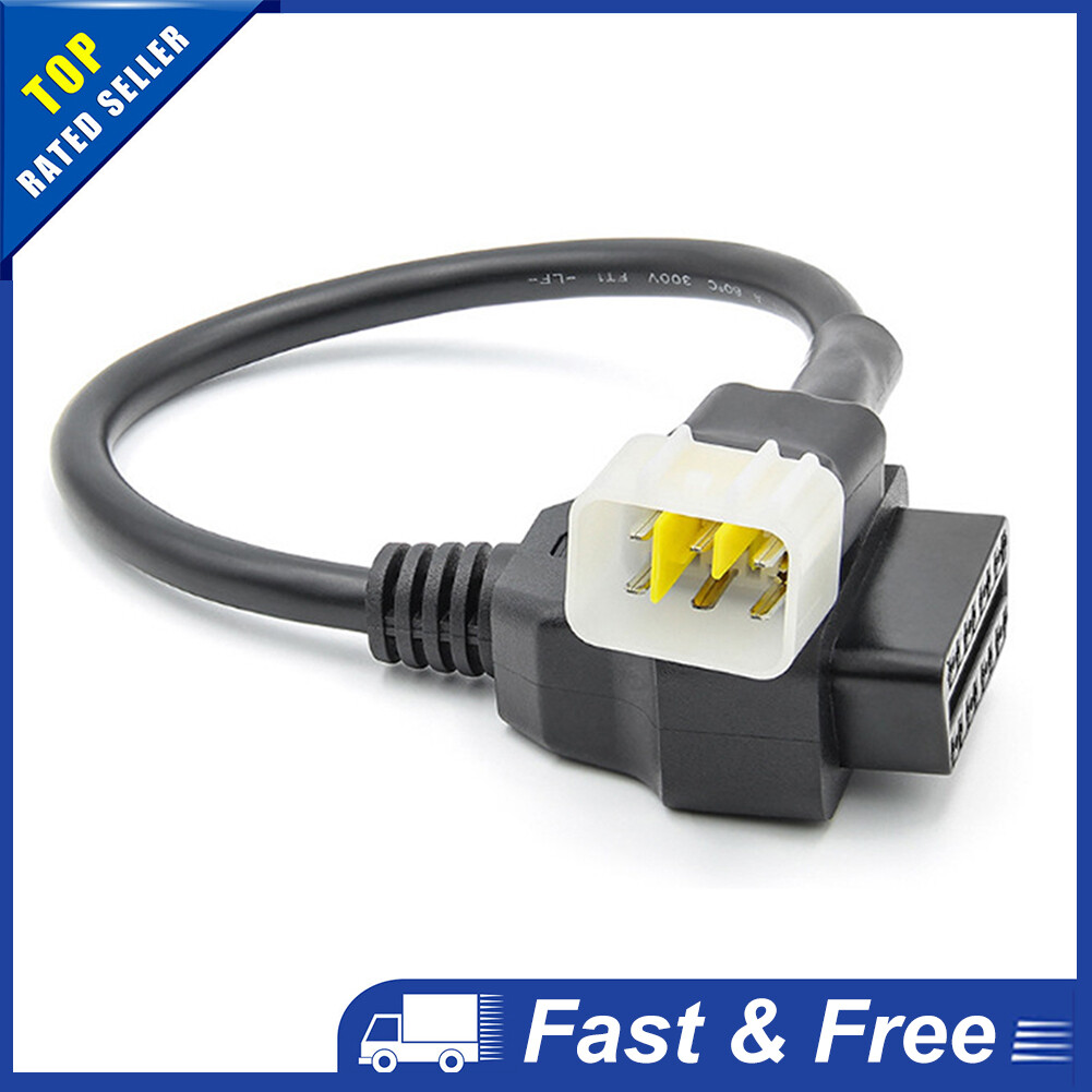 OBD 6 Pin to OBD2 16 Pin Diagnostic Tool Adapter Cable For Delphi