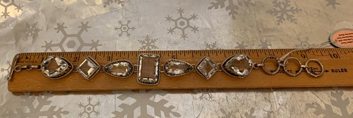 ❤️MUSEUM COLLECTION Clear Quartz Gemstone Bracelet Black Velvet Gift Box NIB - Picture 19 of 24