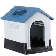 26.8"H Folding Dog House Indoor Outdoor Ventilate Waterproof Plastic Dog House