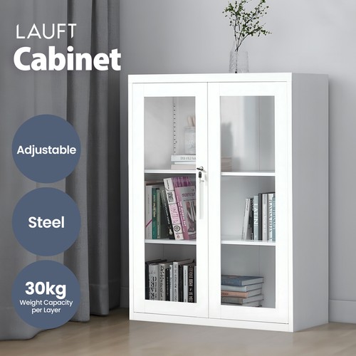 Lauft Steel Storage Shelf Display Cabinet Cupboard Bookshelf Case Organizer - Picture 2 of 10