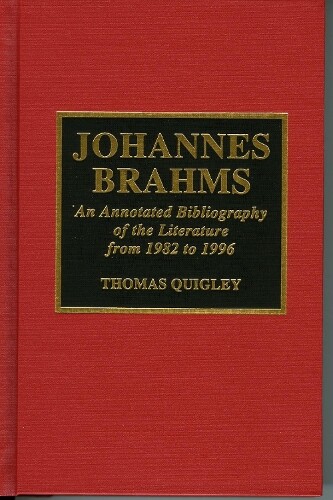 Thomas Quigley Johannes Brahms (Hardback)