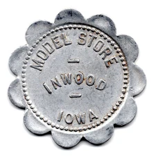 MODEL STORE • GOOD FOR 50¢ IN MERCHANDISE • INWOOD, IOWA, IA. • TC-138197