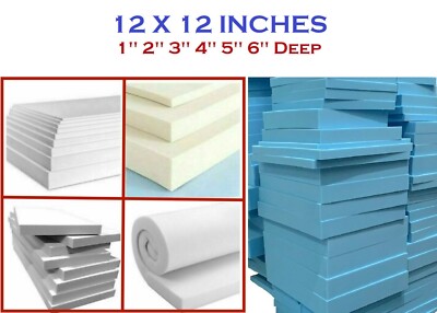 Memory Foam Cut Size Seat Pad Floor Cushion 12X12 Sofa Chair