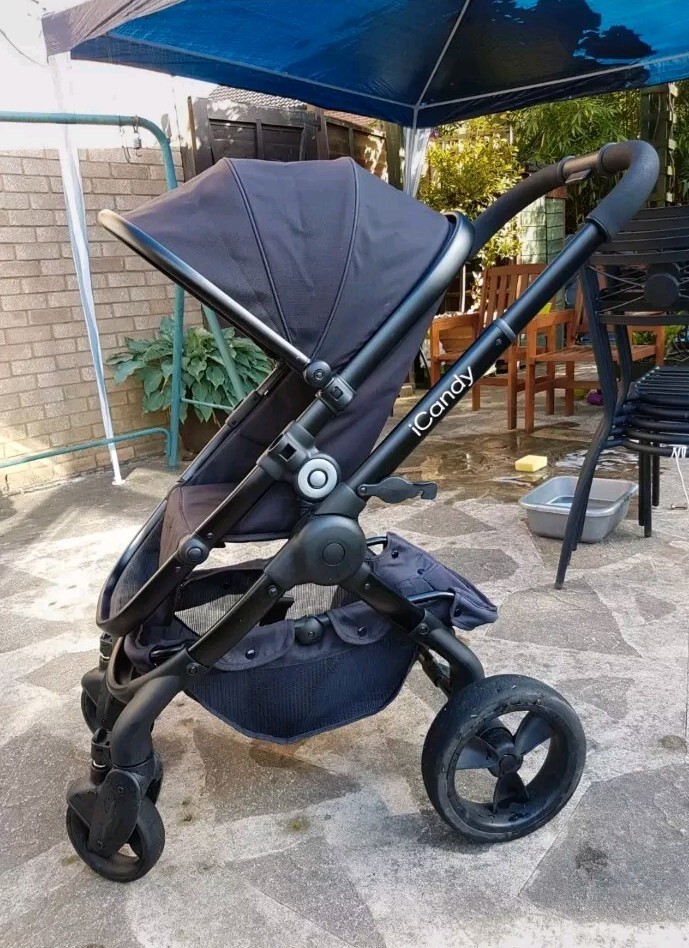 Peach Pushchair Icandy Jet Black Peach ICandy Peach Pushchair With
