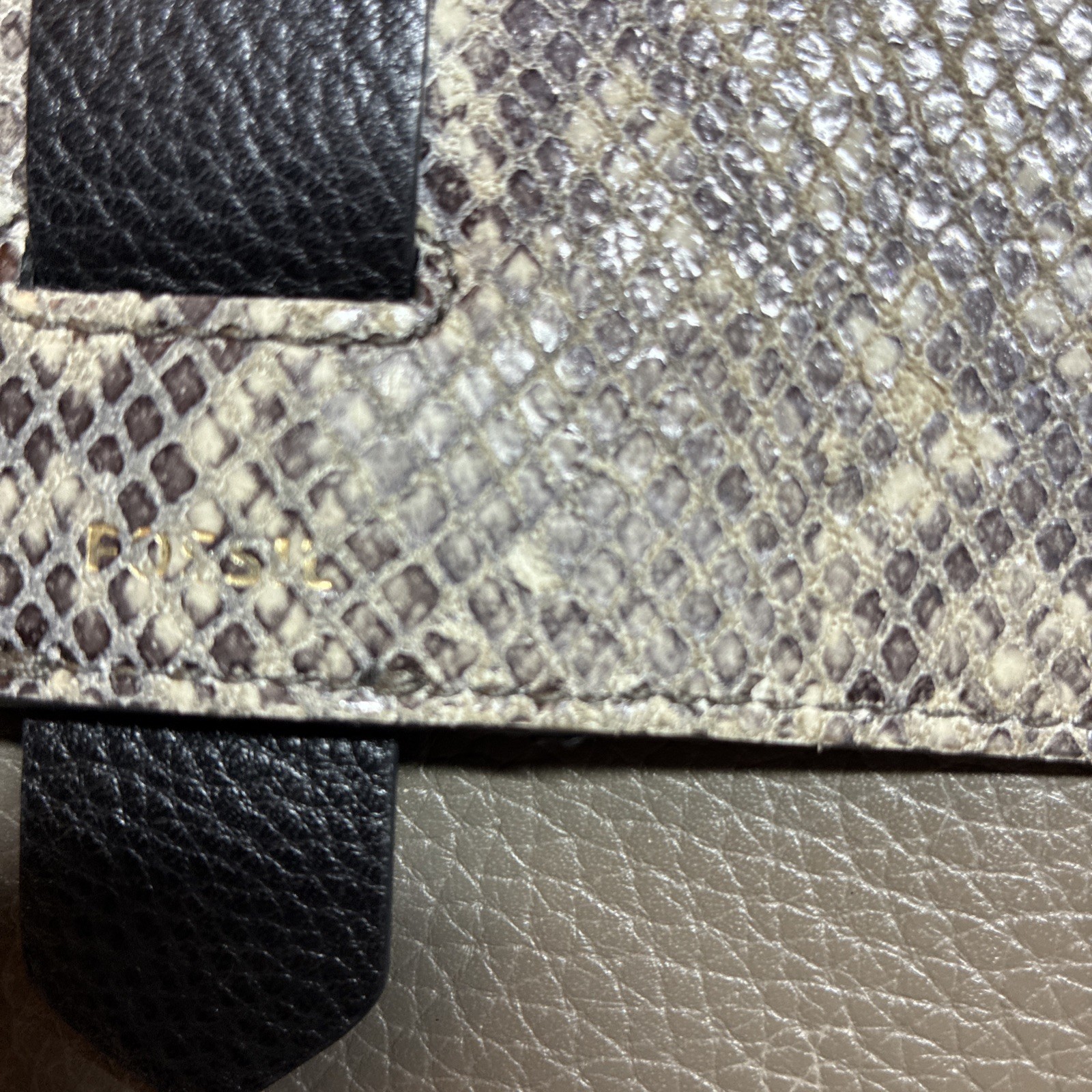 Fossil Leather Kinley Crossbody Python Accent Bra… - image 10