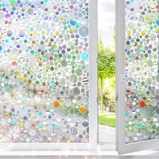 Colorfulhall Stained Glass Window Film Rainbow Window Privacy Filmiridescent