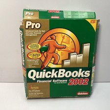 Intuit QuickBooks Pro 2002 Financial Software for Windows PC Vintage - Read