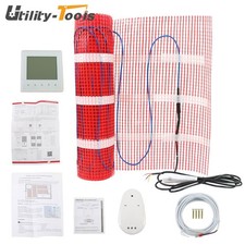 120v Electric Radiant Warm Floor Mat Kit Tile Heating System with Alarm 30 Sqft