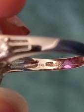 Sterling Silver Amethyst Ring Size 7 Stamped 925